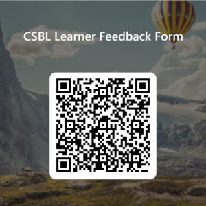 CSBL Learner Feedback Form QR code.